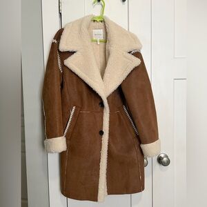 Anthropologie- Faux Shearling Coat